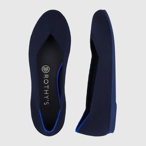 Rothy's Round-Toe Flat in Navy, Size 8.5